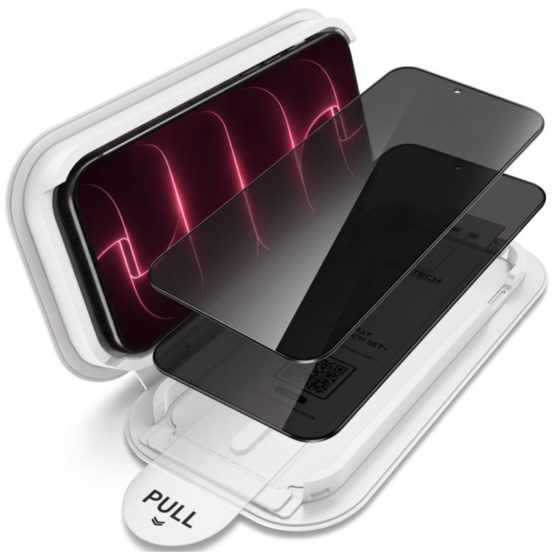 Tech-Protect OneTouch Set Spy+ privaatsusklaasist karastatud kaitseklaas Apple iPhone 18 Pro Max jaoks (2 tk)