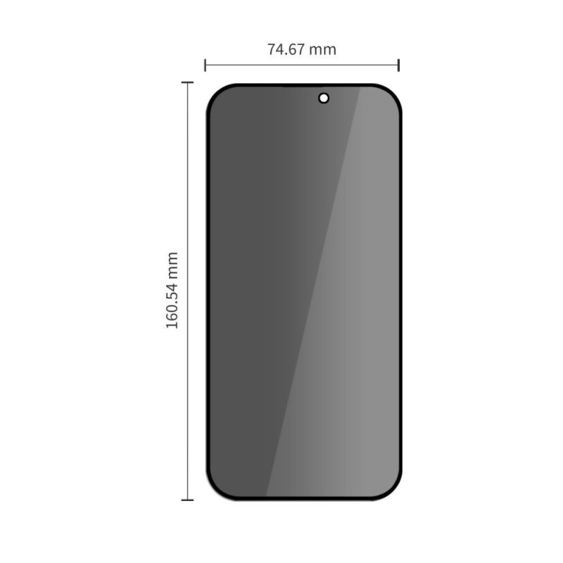 Tech-Protect OneTouch Set Spy+ privaatsusklaasist karastatud kaitseklaas Apple iPhone 18 Pro Max jaoks (2 tk)