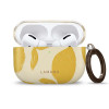 Tech-Protect Lamano ümbris Apple AirPods Pro 3 jaoks karabiiniga, Lemon Haze (kollane ja valge)
