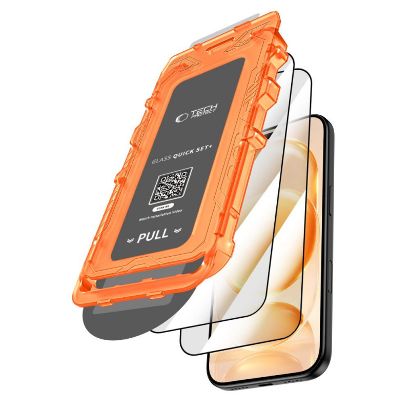 Tech-Protect Quick Set+ karastatud klaas Apple iPhone 17 Pro Max / 18 Pro Max jaoks, must (2 tk)