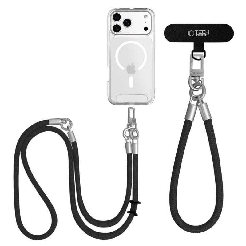 Tech-Protect C10S Rope ristkeha- ja randmepaela komplekt, must/titaan