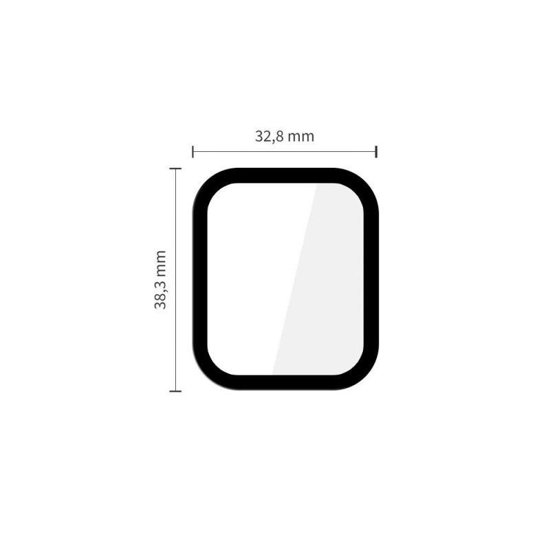 Tech-Protect Glass Flex+ hübriidklaas Apple Watch 4 / 5 / 6 / SE 1 / 2 / 3 40 mm jaoks, must (2 tk)