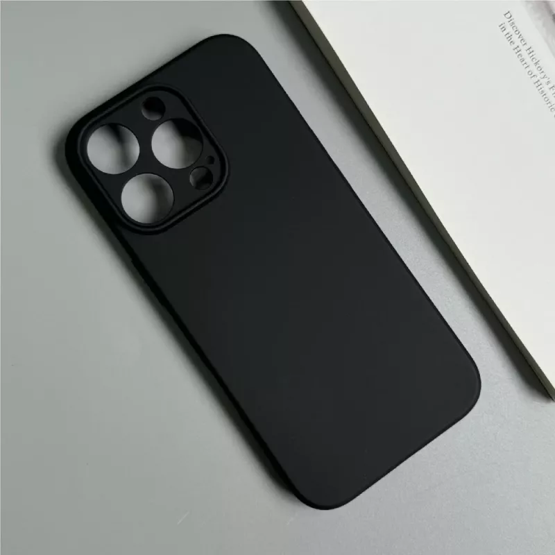 Hurtel pehme ümbris iPhone 16 Pro Max-le, must