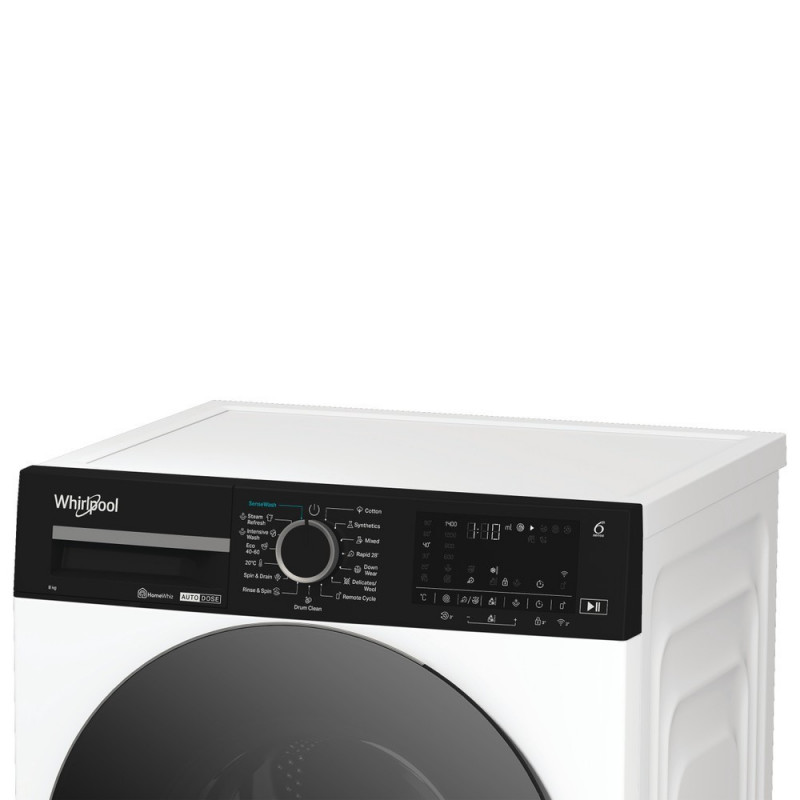 Whirlpool WPM 87W ADS EE esilaaditav pesumasin, 8 kg, 1400 RPM, valge