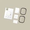 Tech-Protect Glass Ring karastatud klaas Apple Watch Ultra 49 mm jaoks, hõbedane ja must (2 tk)