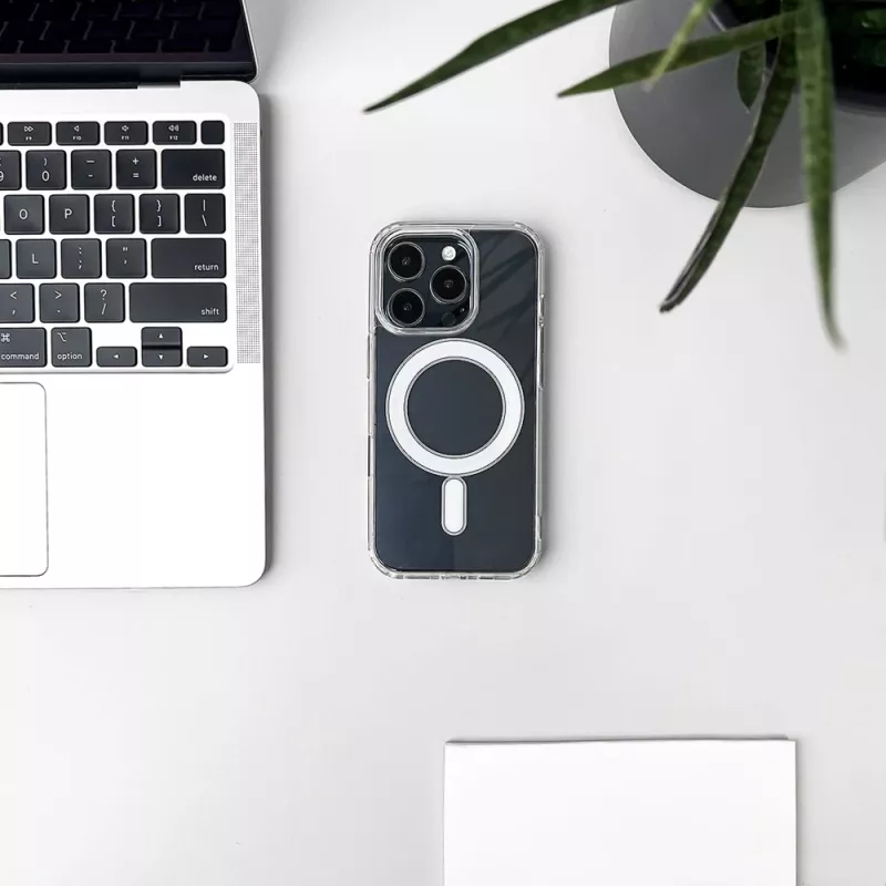 Hurtel MagSafe-iga ühilduv läbipaistev nurkadega kaitsekott iPhone Airile, läbipaistev