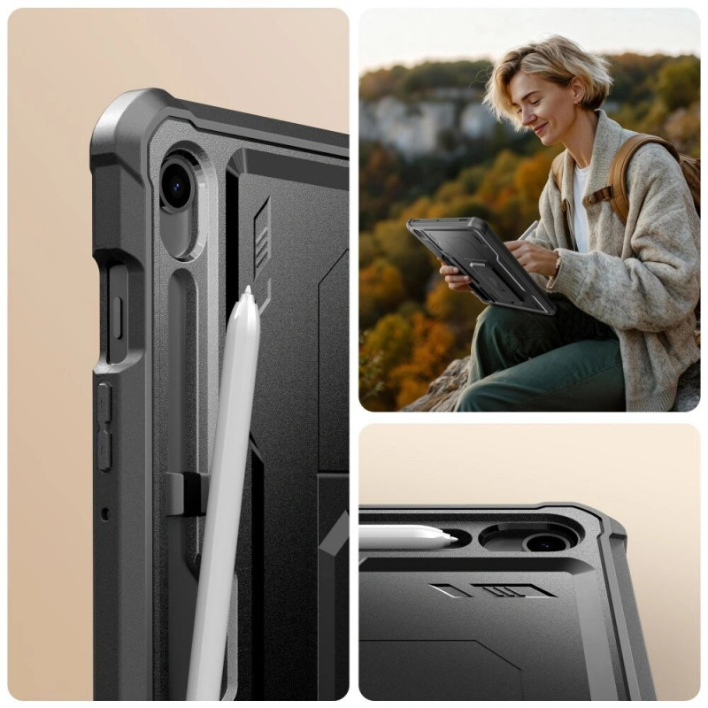 Tech-Protect Kevlar Pro tahvelarvuti ümbris Samsung Galaxy Tab S9 11.0 / S10 FE / S10 Lite 10.9 jaoks (X710 / X716B / X520 / X526 / X400 / X406B), must