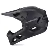 Wozinsky täisnäokaitsega jalgrattakiiver eemaldatava visiiriga, 60-62 cm, must