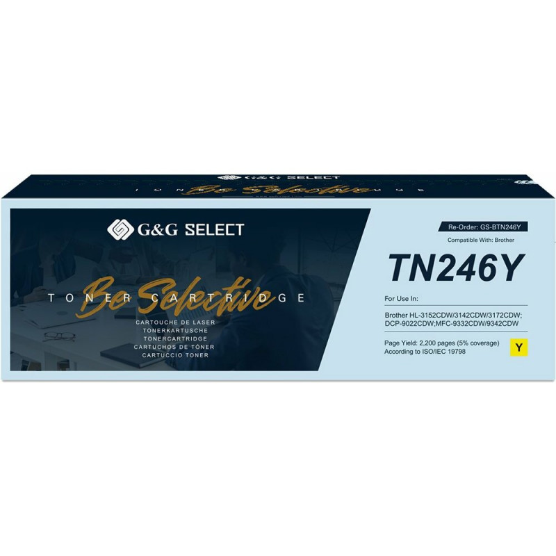 G&G Select ühilduv tooner Brother TN-246Y jaoks, kollane (21143)