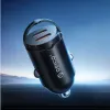 Orico MiniRing MR-30-2C 30W 2x USB-C autolaadija, must