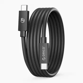 Orico TBZ5-10-BK USB4 kaabel, ühilduv Thunderbolt 5-ga, 80Gbps, 240W, USB-C - USB-C, 1 m, must