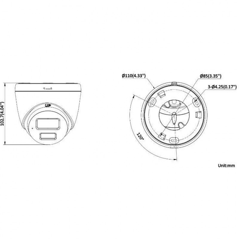 Hikvision DS-2CD1383G2-LIUF/SL 8MP IP-kaamera, 2,8 mm