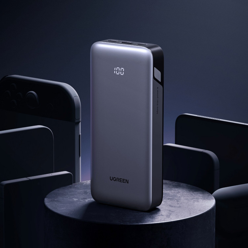 UGREEN PB532 20000mAh 30W kahesuunalise kiirlaadimisega akupank, 2x USB-C, USB-A, hall