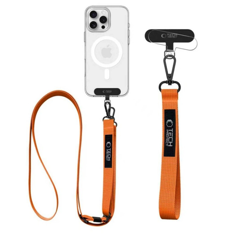 Tech-Protect C6S Rope Crossbody telefonirihm, Cosmic Orange