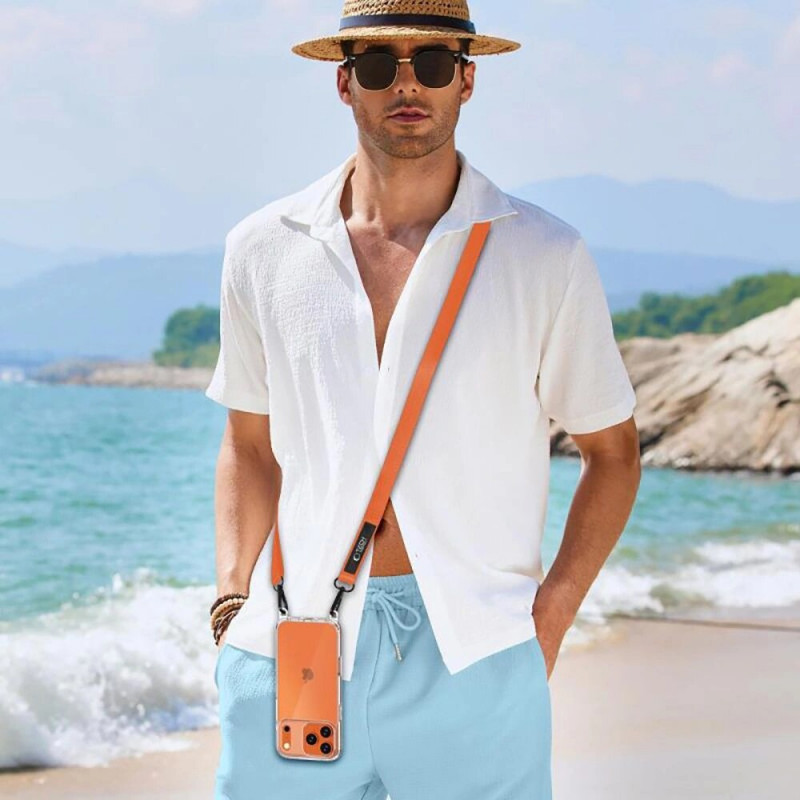 Tech-Protect C6S Rope Crossbody telefonirihm, Cosmic Orange