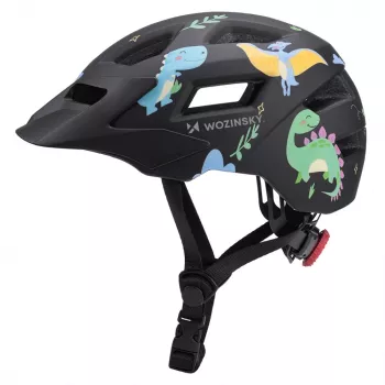 Wozinsky laste maastikurattakiiver eemaldatava visiiriga, suurus XS (48-52 cm), must