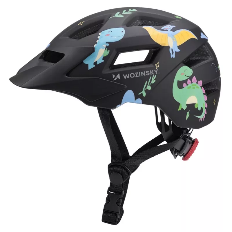 Wozinsky laste maastikurattakiiver eemaldatava visiiriga, suurus XS (48-52 cm), must