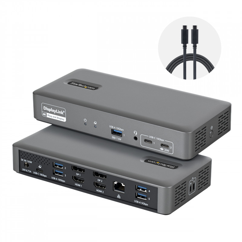 StarTech.com 194UE-USBC-SMARTDOCK USB-C 3.2 Gen 2 dokkimisjaam, 96 W