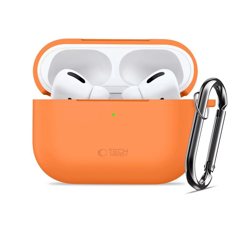 Tech-Protect Silicone Hook silikoonkate Apple AirPods Pro 3-le, Cosmic Orange