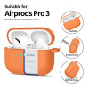 Tech-Protect Silicone Hook silikoonkate Apple AirPods Pro 3-le, Cosmic Orange