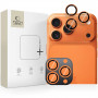 Tech-Protect Camring Fit+ kaameraklaasi kaitsekatted Apple iPhone 14 Pro / 14 Pro Max / 15 Pro / 15 Pro Max / 16 Pro / 16 Pro Max / 17 Pro / 17 Pro Max jaoks, Cosmic Orange