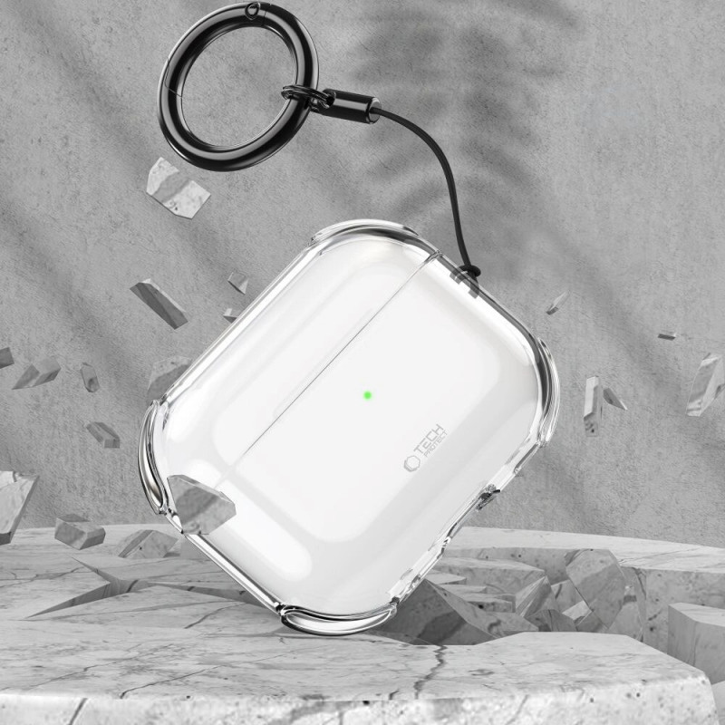Tech-Protect Bounce ümbris Apple AirPods Pro 3-le, läbipaistev