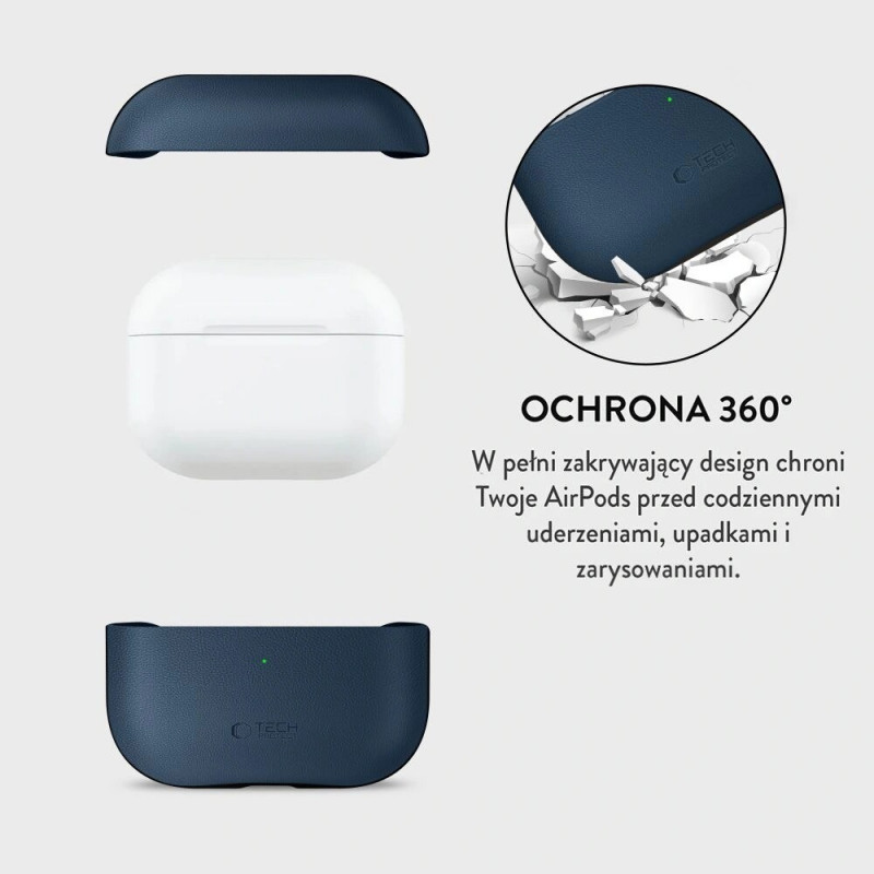 Tech-Protect NaturalFit ümbris Apple AirPods Pro 3-le, Navy Blue