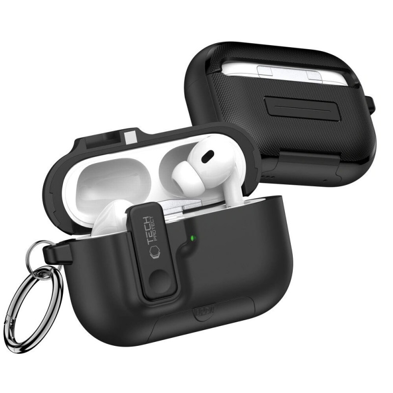 Tech-Protect Slim Hook ümbris Apple AirPods Pro 3-le, must