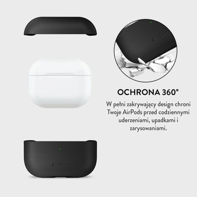 Tech-Protect NaturalFit ümbris Apple AirPods Pro 3-le, must