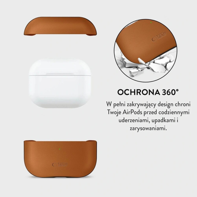 Tech-Protect NaturalFit ümbris Apple AirPods Pro 3-le, pruun
