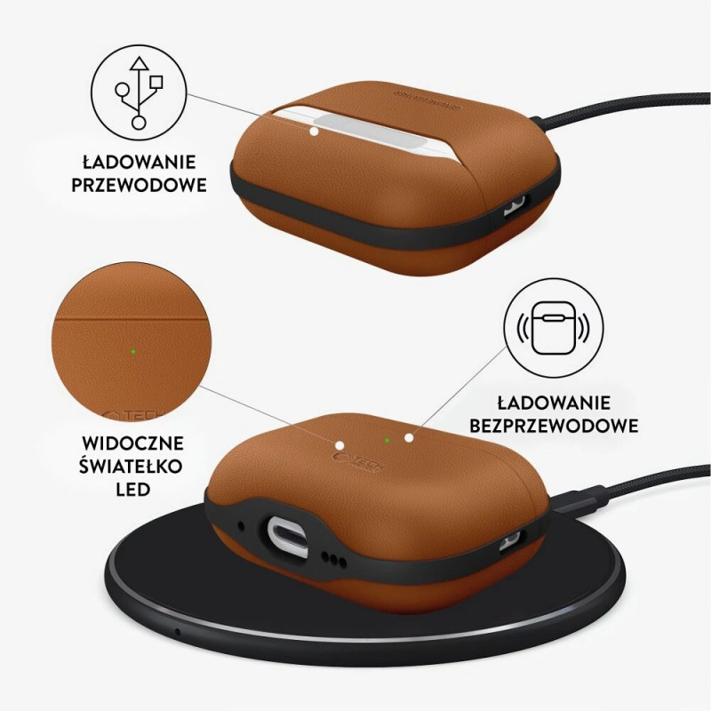Tech-Protect NaturalFit ümbris Apple AirPods Pro 3-le, pruun