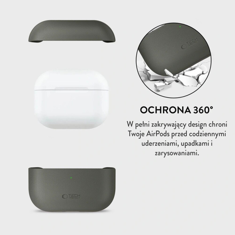 Tech-Protect NaturalFit ümbris Apple AirPods Pro 3-le, oliivroheline
