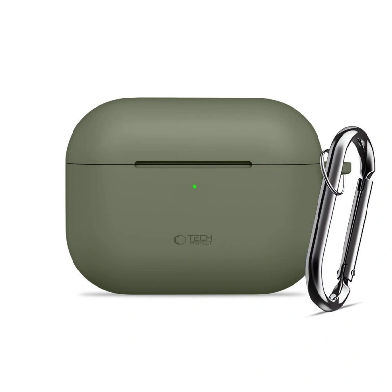 Tech-Protect silikoonkate Silicone Hook Apple AirPods Pro 3-le, oliivroheline