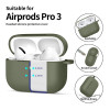 Tech-Protect silikoonkate Silicone Hook Apple AirPods Pro 3-le, oliivroheline
