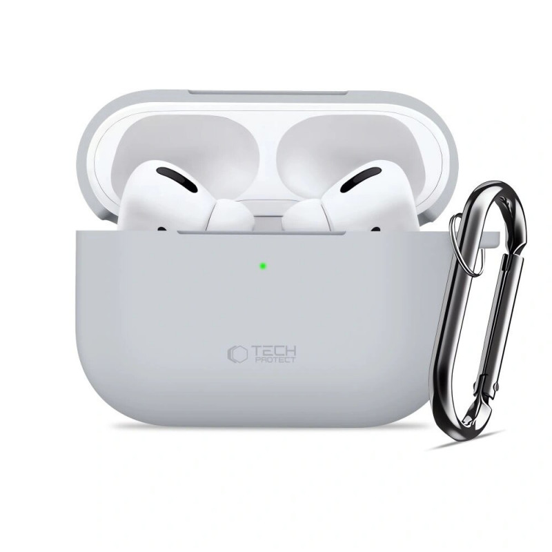 Tech-Protect silikoonkate Silicone Hook Apple AirPods Pro 3 jaoks, Crayon Grey