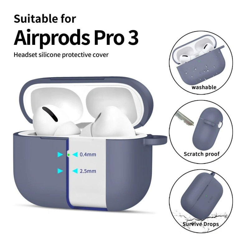 Tech-Protect silikoonkate Silicone Hook Apple AirPods Pro 3 jaoks, Baby Blue