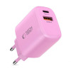 Tech-Protect NCA30 USB-A, USB-C võrgulaadija PD 30W / QC3.0 baby pink