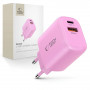 Tech-Protect NCA20 USB-A / USB-C seinalaadija PD 20W / QC3.0, Baby Pink