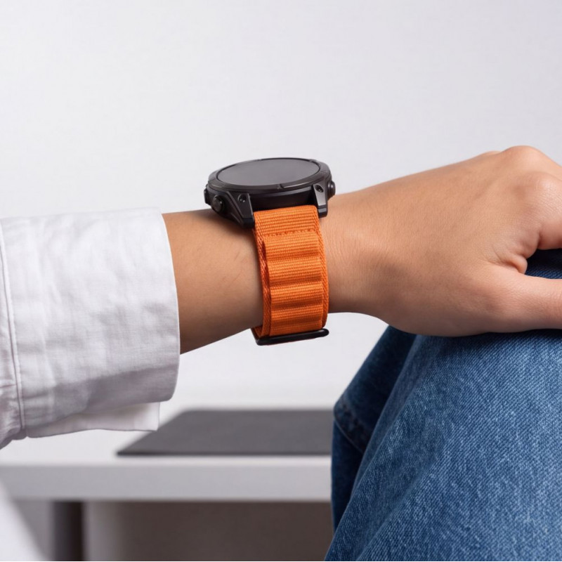 Tech-Protect Nylon Pro THP6037 kellarihm Garmin Fenix 5X / 5X Plus / 6X / 6X Pro / 7X / 8 / 8 Pro / 9 / 9 Pro (51 mm), oranž