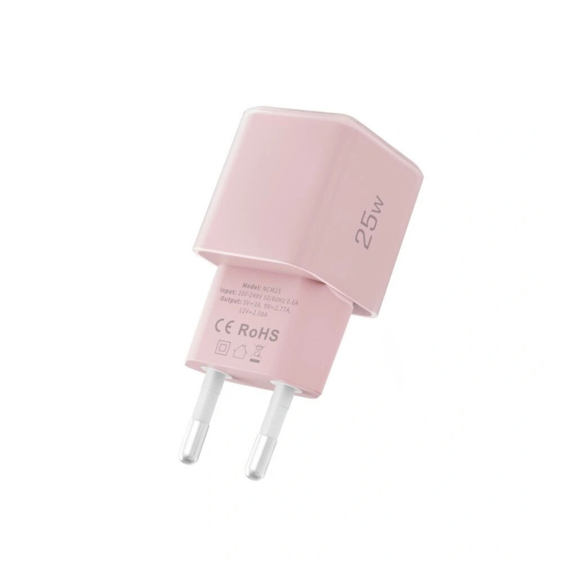 Tech-Protect NCM25 USB-C seinalaadija PD 25W, Baby Pink
