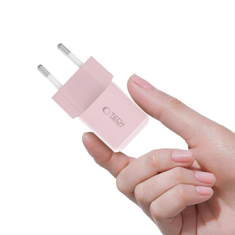 Tech-Protect NCM25 USB-C seinalaadija PD 25W, Baby Pink