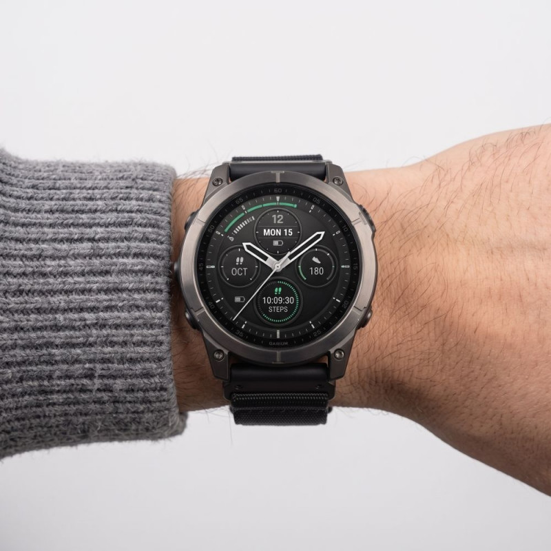 Tech-Protect Nylon Classic kellarihm Garmin Fenix 5X / 5X Plus / 6X / 6X Pro / 7X / 8 / 8 Pro / 9 / 9 Pro 47 mm jaoks, must