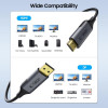 Tech-Protect UltraBoost DisplayPort / HDMI 2.0 kaabel, 4K 60 Hz, 200 cm, must