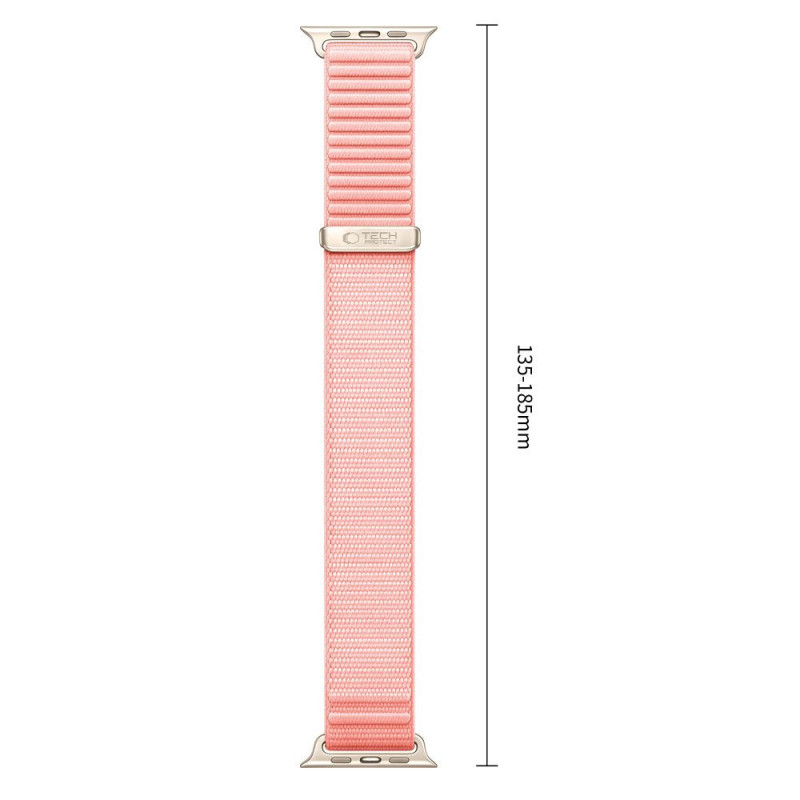 Tech-Protect NylonLoop kellarihm Apple Watch 8 / 9 / 10 / 11 / 12 / SE (40 / 41 / 42 mm), Blush Pink