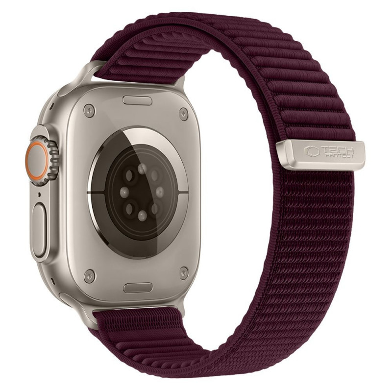 Tech-Protect NylonLoop kellarihm Apple Watch 8 / 9 / 10 / 11 / 12 / SE (40 / 41 / 42 mm), Deep Burgundy
