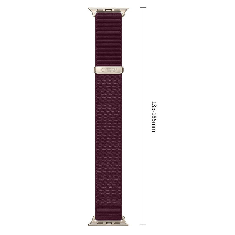 Tech-Protect NylonLoop kellarihm Apple Watch 8 / 9 / 10 / 11 / 12 / SE (40 / 41 / 42 mm), Deep Burgundy