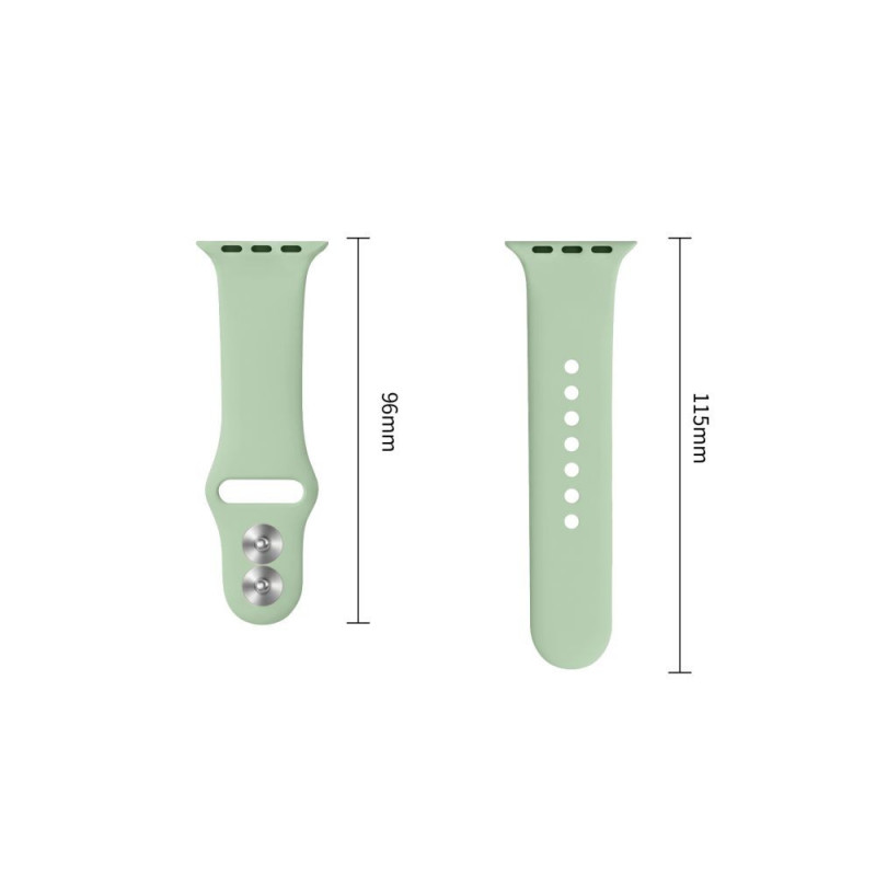 Tech-Protect silikoonist rannikukellarihm Apple Watch 8 / 9 / 10 / 11 / 12 / SE (40 / 41 / 42 mm), Pistachio
