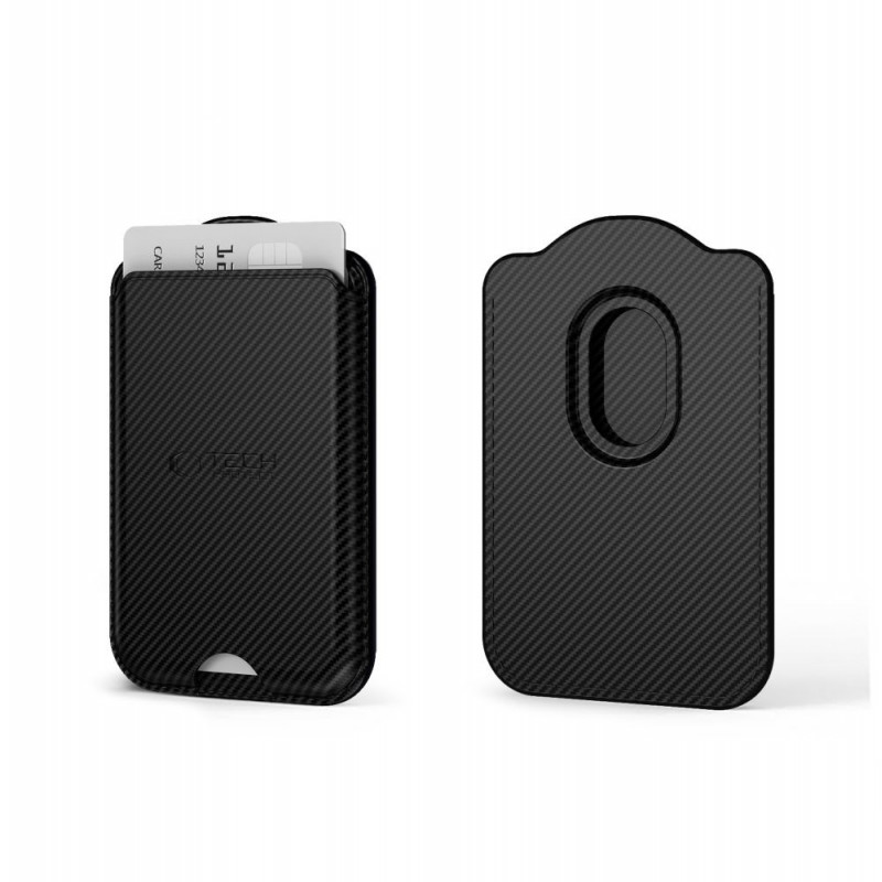 Tech-Protect CH02 MagWallet MagSafe universaalne magnetiline kaardihoidja, Carbon