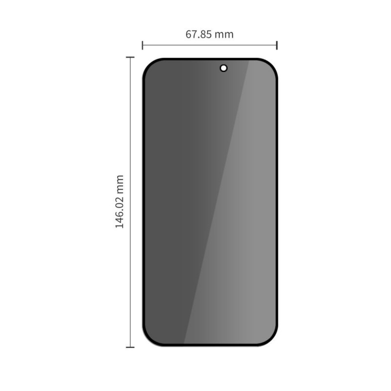 Tech-Protect Glass SPY+ privaatsuskaitsega karastatud klaas Apple iPhone 18 Pro jaoks (2 tk)