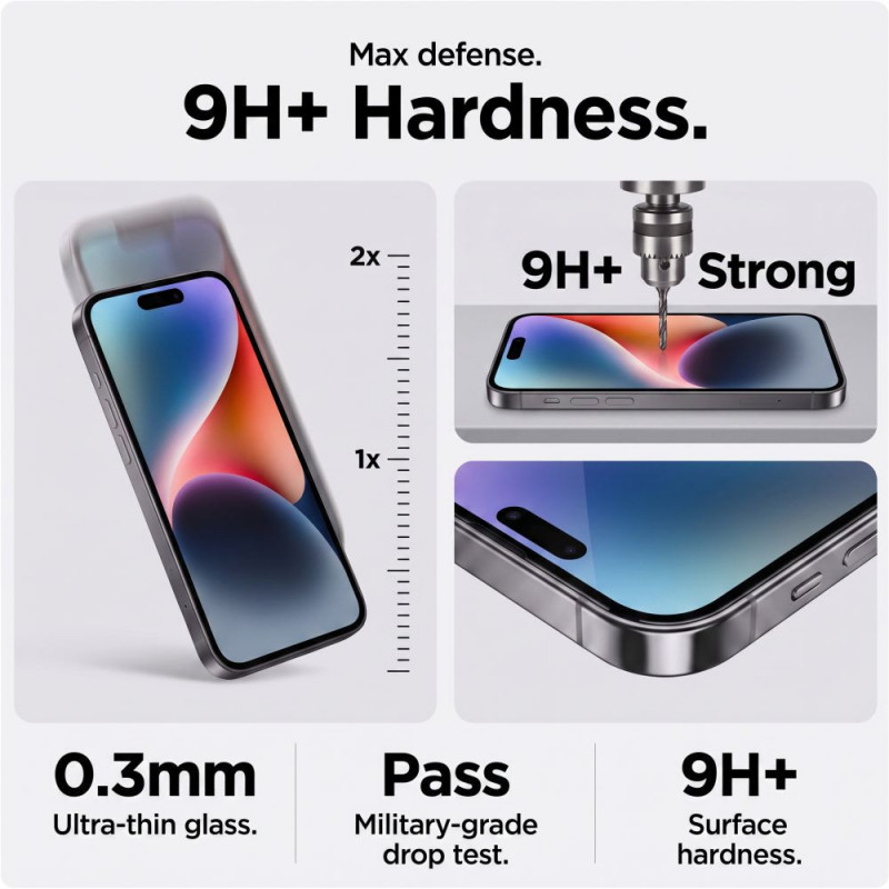Tech-Protect Glass SPY+ privaatsuskaitsega karastatud klaas Apple iPhone 18 Pro jaoks (2 tk)